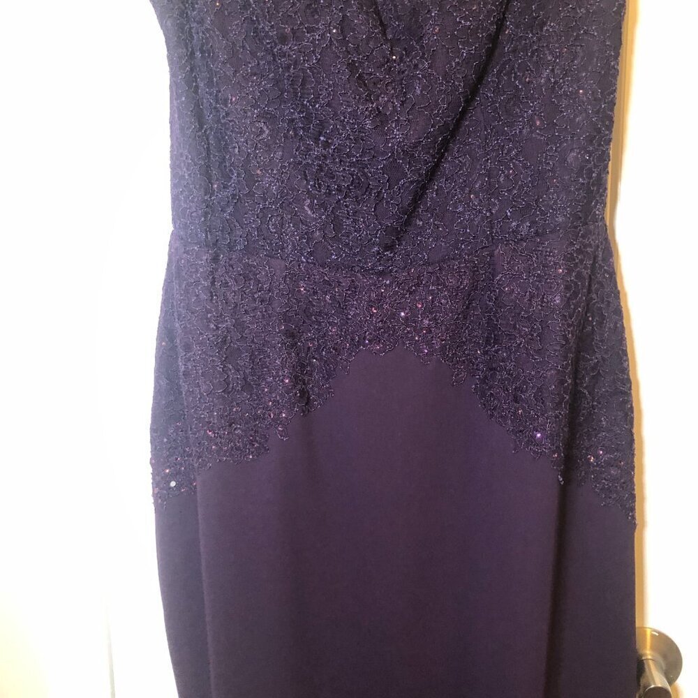 Ideas by Barbara Mother of the Bride Evening Dress Eggplant 8676 Size XL NWT - Picture 5 of 14